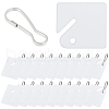 60Pcs Rhombus Plastic Blank Tag KY-WH0046-118-1