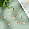 BENECREAT Brass Micro Pave Clear Cubic Zirconia Pendants KK-BC0013-89-5