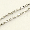 Non-Tarnish 3.28 Feet 304 Stainless Steel Cable Chains X-CHS-R008-10-1