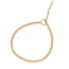Brass Twisnted Curb Chains Finger Ring Bracelets for Women BJEW-JB11811-4
