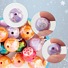 SUNNYCLUE 50Pcs UV Plating Opeque Acrylic Beads MACR-SC0001-51B-3