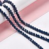 Faceted Glass Beads Strands EGLA-J042-36B-12-4