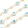 Golden Brass Enamel Link Chain CHC-H103-16A-G-1