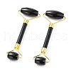 Natural Obsidian Brass Face Massager MRMJ-G009-53G-1