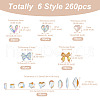 Biyun 6 Style Resin 3D Nail Art Cabochons MRMJ-BY0001-01-10