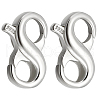 Beebeecraft 2Pcs Sterling Silver Double Opening Lobster Claw Clasps STER-BBC0007-76P-02-4