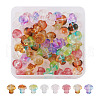 Craftdady 80Pcs 8 Colors Transparent Glass Beads GLAA-CD0001-17-10
