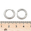 Tarnish Resistant 304 Stainless Steel Huggie Hoop Earrings EJEW-F111B-16mm-P-3