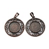 Brass Pendant Cabochon Settings KK-U074-04R-1