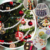   80Pcs 4 Styles Snowman Theme Printed Wood European Beads WOOD-PH0003-04A-6