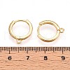 Brass Micro Pave Cubic Zirconia Hoop Earring Finding KK-N261-51B-G-3