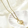 304 Stainless Steel Nossa Senhora Aparecida Virgin Pendant Box Chain Necklaces NJEW-H055-07G-3