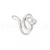 304 Stainless Steel Snake Wide Open Cuff Ring for Women RJEW-S405-226P-3