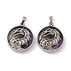 Natural Amethyst Pendants G-H281-05G-3