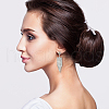 ANATTASOUL 8 Pairs 8 Style Crystal Rhinestone Dangle Stud Earrings EJEW-AN0003-13-5