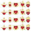 Unicraftale 20Pcs 5 Styles Alloy Enamel Pendants ENAM-UN0001-08-1