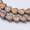 Electroplate Non-magnetic Synthetic Hematite Beads Strands G-J380-6mm-A07-2