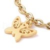 304 Stainless Steel Charm Bracelet for Women BJEW-F436-G-5