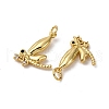 Brass Micro Pave Cubic Zirconia Pendants KK-P308-39G-2