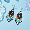 Boho 304 Stainless Steel with Glass Dangle Stud Earring EJEW-MZ00174-2