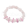 Natural Rose Quartz Chips Beaded Stretch Bracelets BJEW-TA00494-03-1