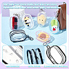   6Pcs 6 Colors Portable Travel Transparent Plastic Zipper Bags with Alloy Clasps ABAG-GA0001-29B-4