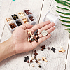 Wood Beads and Plating Acrylic Beads WOOD-TA0001-21-7