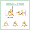 Unicraftale 12Pcs Brass Spring Ring Clasps FIND-UN0015-80-3