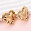 304 Stainless Steel Rhinestone Stud Earrings for Women EJEW-K311-02G-2
