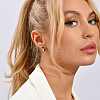 Stylish Stainless Steel Heart Hoop Earrings OG7972-1