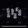 Jewelry Finger Rings Holders Organic Glass Ring Display Stand Sets RDIS-FG0001-05-4