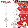 12Pcs 2 Styles Angel Glass & Alloy Pendant Decoration HJEW-GO00047-3