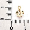 Brass Micro Pave Clear Cubic Zirconia Pendants KK-T075-51G-3