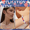 SOFPLATE Independence Day Themed Opaque Acrylic Beads MACR-SP0001-31B-5