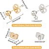 Unicraftale 120Pcs 2 Style 304 Stainless Steel Ball Stud Earring Findings STAS-UN0028-90-5
