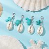 Natural Shell Pendant Decorations HJEW-JM02923-02-2