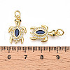 Brass Micro Pave Cubic Zirconia Pendants KK-N257-03G-3