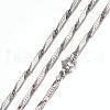 201 Stainless Steel Bar Link Necklaces STAS-G083-10P-1