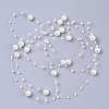 ABS Plastic Imitation Pearl Beaded Trim Garland Strand SACR-T354-01G-2