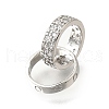 Brass Micro Pave Clear Cubic Zirconia Beads KK-V008-14B-P-2