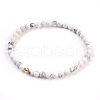 Natural Howlite Stretch Bracelets BJEW-JB03797-09-1