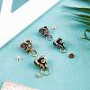 Gorgecraft 4Pcs 2 Colors Alloy Bag Decorative Demon Skull Head Buckle Clasps KK-GF0001-09-6