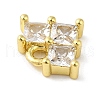 Real 18K Gold Plated Rack Plating Brass Micro Pave Cubic Zirconia Charms KK-F854-13G-05-3