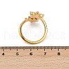 304 Stainless Steel Micro Pave Cubic Zirconia Cuff Rings with Rhinestone RJEW-V008-01G-02-3