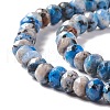 Dyed Natural Sesame Jasper/Kiwi Jasper Rondelle Beads Strands G-E316-A02-3