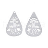 Non-Tarnish 201 Stainless Steel Pendants STAS-N102-22P-1