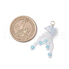 Glass Seed Beaded Jellyfish Pendants PALLOY-MZ00707-05-2