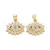 Brass Micro Pave Cubic Zirconia Pendants ZIRC-P106-44G-2
