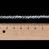 Electroplate Transparent Glass Beads Strands EGLA-A035-T4mm-L19-4