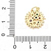 Brass Micro Pave Cubic Zirconia Pendants KK-D357-46G-3